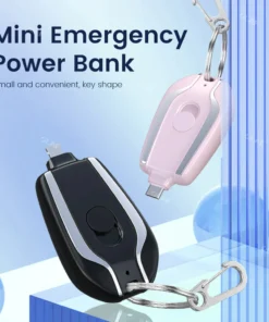 Mini Portable Emergency Keychain Power Bank 1500mah