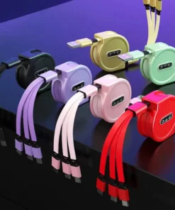 Fast Charging 3 in 1 Retractable Usb Cable – 2 Piece